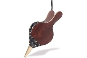 Hunphy Soplador de aire de madera con boquilla de hierro fundido, chimenea manual con cordón colgante, color marrón