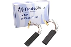 2x Trade-Shop Motorkohlen Kohlebürsten 5 x 13,5 x 42mm für viele Waschmaschinen ersetzt 00616505 616505 0616505 BSHG00616505 BSHG616505 BSH-Gruppe