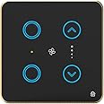 HomeMate 4 Modular WiFi Smart Switch Board (Black) : 2 x Lights Switch and 1 x Fan switch (Pack of 1) | No Hub Required | Compatible with Alexa, Google Assistant & Siri