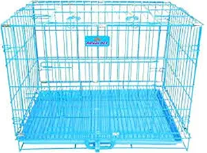 HANU Big &Adult Dog Heavy Duty Dog Crate Strong Metal Large Dog Cage 49 Inch for Big Dogs