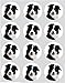 Produktbild 12 Hund Bordüre Collie reispapier fee / becher kuchen 40mm cake topper vorschnitt deko