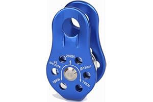 Tread star Pulley Pulley Heavy Duty Aluminium Alloy Pulley for 12 mm Climbing Single Rope Pulley Block for 12 mm Rope Climbing