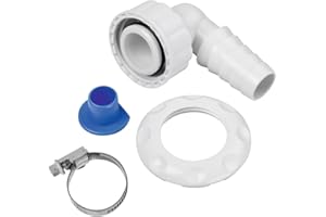 Xavax Winkel Schlauchtülle, für Wandeinbau Siphons ohne Reinigungsöffnung (Geräteanschlusstülle, für Abwasserschlauch Waschmaschine/Ablaufschlauch Geschirrspülmaschine, Winkel Schlauchverschraubung)