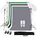 Produktbild OUBO Profi Fotostudio Studioset Hintergrundsystem mit 5x Hintergrund 2x Weiß Schwarz Grau Grün 270W Studioleuchte 5500K Dauerlicht Lampen+ 2x Stativ + 2x Schirm Reflexschirm Set