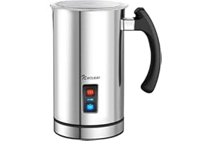 NWOUIIAY Montalatte Elettrico Riscaldamento Rapido 500W BICCHIERE MOUSERI PER Latte Controllo Temperatura Indicatore Livello Latte Rivestimento non adesivo