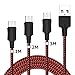 Price comparison product image Micro USB Cable YOSOU USB Charger Cable Android [3Pack 1m 2m 3m]High Speed Nylon Braided USB Cable 2.0 Charging Cables for Samsung, Kindle, Android Smartphones, Galaxy S7 Edge, Moto G5, PS4 and More(red)