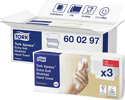 TorkXpress Multifold Hand Towels White H2, Extra Soft, 21 x 100 Sheets, 600297The Forest Stewardship Council