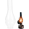 Lamp Shades, Oil Lamp Chimney, 2 Inch Base 9.7 Inch Tall Oil Lamp Globe Clear Glass Heat-Resistant Oil Lamp Parts Replacement Oil Lantern for Kerosene Style Lamps