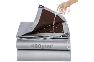 GKXLH Bâche imperméable Très résistante - Bâche épaisse 180 g/m² résistante à l'eau pour l'extérieur 2m x 4m, Résistance au Gel, Protection Contre Les UV Bâche en Plastique PE pour Jardin, Gazebo, Camping