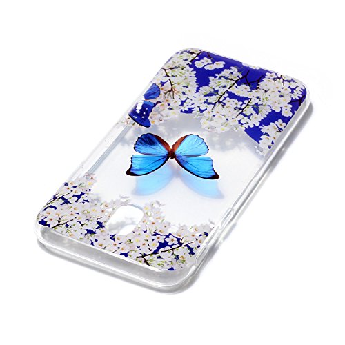 Linvei Samsung Galaxy J5 2017 SM-J530  Versione Europea  Funda  Ultra Thin  Transparente TPU Silicona case  Choque Absorci  n  Anti-Ara  azos  - mariposa azul