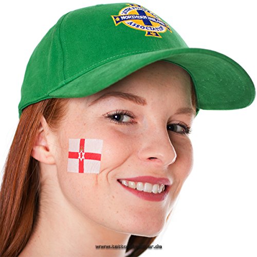 25 x Nordirland Tattoo Fahne Fan Set – EM Fanartikel 2016 – Northern Ireland Flag (25)