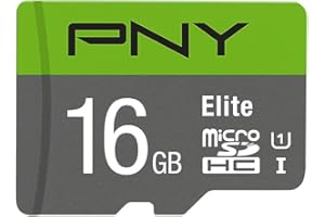 PNY Elite Scheda di Memoria microSDHC 16GB + Adattatore SD, Velocità di Lettura fino a 100MB/s, Classe 10 UHS-I, U1 per video Full HD