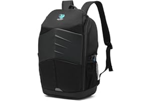 COOLBOX Deep Gaming DG-BAG15-2N -Mochila impermeable para portátil gamer 15.6" con bolsillos de malla laterales, compartimento principal con cremallera y bolsillos para accesorios