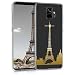 Produktbild kwmobile Hülle für Samsung Galaxy S9 - TPU Silikon Backcover Case Handy Schutzhülle - Cover klar Eiffelturm Umriss Design Gold Transparent