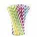Produktbild 100 Stück Papier-Trinkhalme Regenbogen- und Süßigkeiten-Serie für den Alltag, Party, Hochzeit, Feier.