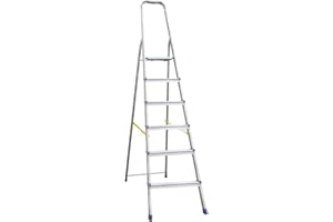 SICOS Scala domestica in alluminio 6 gradini pioli 1.32mt portata 100kg DOMINA 139.116