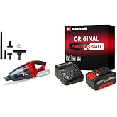 Einhell TE-VC 18 Li - Solo, Ak&uuml;l&uuml; El S&uuml;p&uuml;rgesi + Einhell 18V 4,0 Ah PXC Starter Kit, Ak&uuml; &amp; Şarj Cihazı
