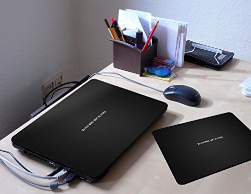 Zeug 10016, Do Your Work Do Not Be Stupid, Skin-Aufkleber Folie Sticker Laptop Vinyl Designfolie Decal mit Ledernachbildung Laminat und Farbig Design für Laptop 17″ - 4