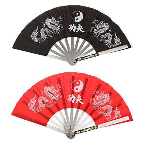 Chinesische Kung Fu Tai Chi Drachen Fan Fächer - 6