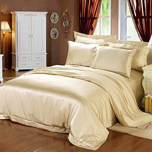 LILYSILK 100% Pure Mulberry Silk Duvet Quilt Cover for Double 200x200cm Bed...