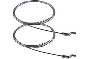 cyclingcolors 2X Cable Souple Universel Tondeuse avec tête en Z 1.9m motoculteur Acier galvanisé Commande accélérateur, Argent