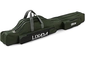 Lixada Sac de pêche Portable Pliable pour Canne à pêche en Plein air, 100 cm/130 cm/150 cm