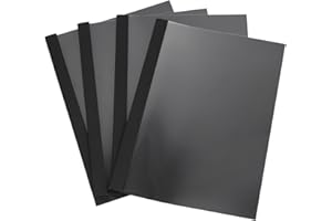 ‎RAYSON RAYSON Thermobindemappen,15-100 Blatt, 2mm 3mm 4mm 6mm 12mm, Mehrere Größen, A4, Schwarz, Packung mit 25 Stück