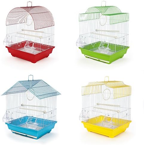 Small Bird Cages Budgies Canary Finch Bird Cage (30cm x 23cm x 39cm, Green)