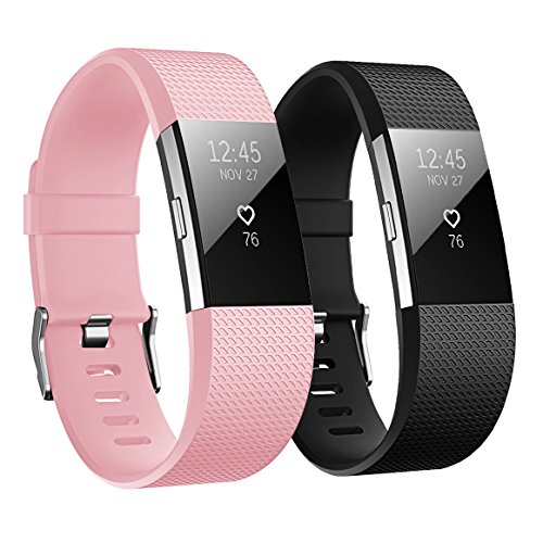 Hanlesi Correa para Charge 2, Silicona Ajustable Bandas de Reemplazo Pulsera Deportiva para Fit bit Charge 2