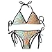 Produktbild Gxdchfj Sexy Women Globe Map Beachwear Swimsuit Adjustable Sexy Bikinis Set