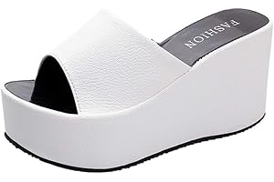 Yowablo Chaussures Sandales Femme Été Bout Ouvert Compensée Chaussons Plage Marche Chaussures Décontractées