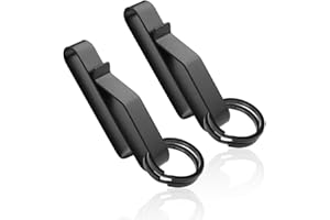 BCZR 2 Piezas Llavero Táctico,Llavero Mosqueton para Cinturones De Trabajo De 3,8-5,7Cm Ancho como Máximo Llavero Clip con 4 Llaveros, Mosqueton Acero Inoxidable para Policía Cinturón De Servicio