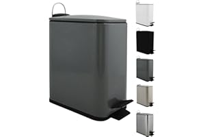 SPIRELLA Cubo de basura con pedal erik gris mate 5l