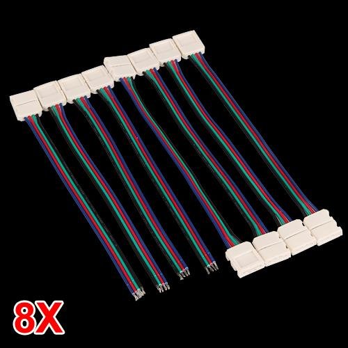 Preisvergleich Produktbild 8 Stecker Kabel verbinden für RGB LED SMD Streifen