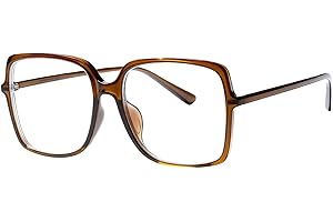 EYEGLSMST Mode Lunettes de Lecture Carrées Oversize pour Hommes et Femmes, Large Square Lecteur Anti-Lumière Bleue, Rectangulaire Stylish Lunettes Loupe pour Prévenir la Fatigue Oculaire