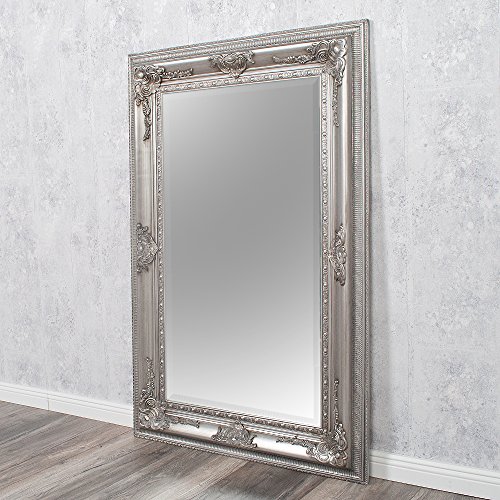 BAROCK WANDSPIEGEL Eve 120x80cm SPIEGEL ANTIK SILBER POMPÖS HOLZRAHMEN FACETTE - 3
