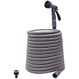 LINZI Expandable Garden Water Hose 30M 100FT Magic Hose Double Latex Inner Hose Flexible No Kink + Plastic Connectors + 7 Fun