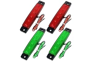 Fanuse 4 Unids Rojo Verde Barco NavegacióN Luces LED Luces de Popa Barcos Luz de Estribor 12V