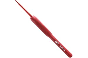 RUNFENG Häkelnadel,Häkeln Extra Leichte Stricknadeln für Anfänger und Häkelgarn,Häkelnadeln Ergonomics Zum Häkeln Und Stricken,Leichtes Und Bequemes Häkelwerkzeug Für Strickanfänger((2.5mm)