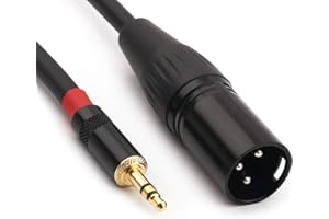 NANYI 3,5 mm (1/8 Zoll) TRS Stereo Stecker auf XLR Stecker Interconnect Audio Mikrofon Kabel, Geeignet für iPod, Handy, aktive Lautsprecher, Bühne, DJ, Studio Audio-Konsole, 0.5M (1.6FT)