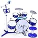 Produktbild SGILE Klavier Trommel Spielzeug Set, Rockmusik und Tastatur für Kinder Jungen und Mädchen, Elektronisches Musikalisches Klavier-Trommel-Instrument mit Mikrofon und Schemel, Audioverbindung