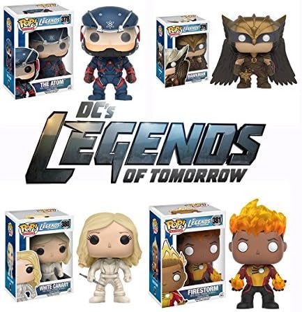 Pop! TV: DC's Legends of Tomorrow - The Atom, Hawkman, White Canary, and Firestorm Vinyl Figures! Set of 4 by Legends of Tomorrow
