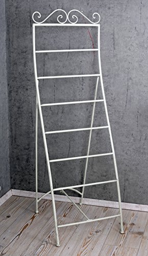 Handtuchleiter Weiss Handtuchständer Shabby Chic Metallständer Palazzo Exclusiv - 2