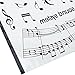 2 Sheets Black Musical Notes Temporary Tattoo Stickers Melody Transfer Paper