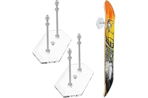 Rebanky 2 Pièces Support Mural pour Skateboard Supports Muraux Skateboard Support D'affichage Skateboard Mural Acrylique pour Longboard Présentoir et Rangement