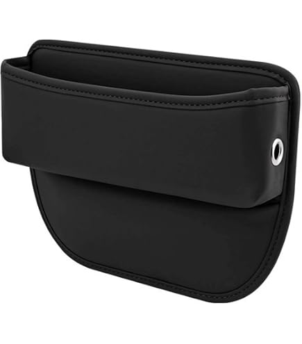 Organisateur Siège Voiture Universel 30x20 Cm - Noir, Cuir PU | Rangement Téléphone, Clés, Verres, Avec Porte-gobelet - 4