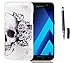 Produktbild Samsung Galaxy A5(2017)/A5(2017) Duos Neu Design Hülle mit Panzerglas,ISENPENK Ultra Slim Silikon Soft TPU Cool Modisch Pattern Case,Schöne Einfache Outdoor Crystal Clear Transparent Wasserdicht Shockproof Anti Slip Stoßfest Protection Durchsichtig Handyhülle,Thin Silicon Cover Bumper Schutzhülle Tasche für Samsung Galaxy A5(2017)/A5(2017) Duos 5.2Zoll[Schädel]+Schwarz kapazitive Feder