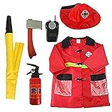 Diversión para jugar: no tienes que esperar hasta que crezcas para convertirte en un héroe. El cosplay de bombero que tus hijos pueden entrenar y ejercitar la habilidad del fuego.