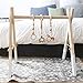 Produktbild Promise Babe Baby Spielhalle Holzrahmen Natürlich Hängende Bar Bar mit 3pc Holz Spielzeug Bio Handgefertigt Neugeborenes Geschenk