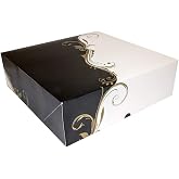 Garcia de Pou 204.68 Pastry Boxes Without Window 275 G/M2, 32 x 32 x 10 cm, Set of 50, White